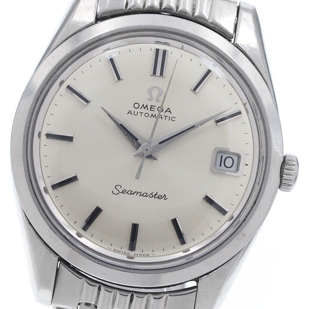 OMEGA Seamaster Date Men's Wristwatch Ref 166.010SP 168.024 Cal 565: OMEGA Seamaster Date Men's Wristwatch Ref 166.010SP 168.024 Cal 565 Pre-owned OMEGA Seamaster Date men's wristwatch, reference 166.010SP/168.024, powered by caliber 565. This Swiss-made watch is prese