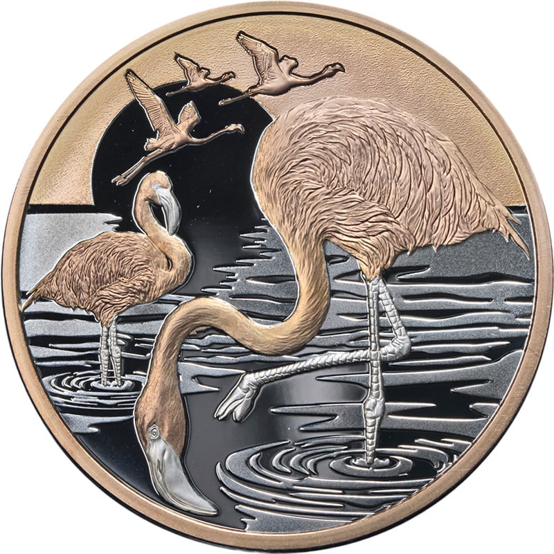 2025 Niue 1oz Silver Coin Flamingos Rose Gold Gilt Uncertified: 2025 Niue 1oz Silver Coin Flamingos Rose Gold Gilt Uncertified Introducing the stunning 2025 Niue 1 Ounce Silver $1 Flamingos Beauty & Grace coin, featuring exquisite rose gold gilt. This uncircumcise
