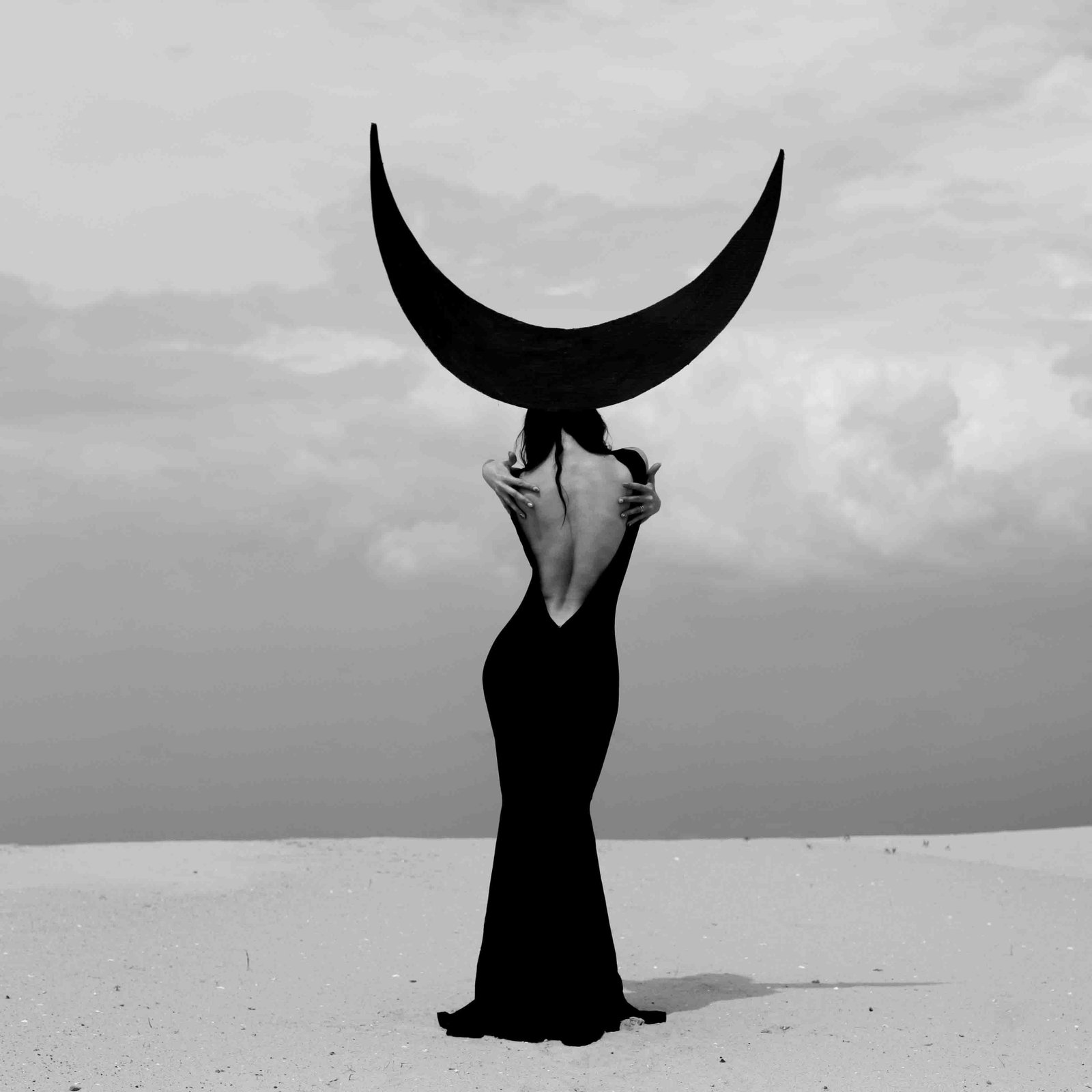Moon Birth Black and White Photography 31x31 Ed 4 of 7 by Olha Stepanian: Moon Birth Black and White Photography 31x31 Ed 4 of 7 by Olha Stepanian "Moon Birth" is a striking piece of black and white photography by Olha Stepanian, created in 2018. Measuring 31 inches by 31 i