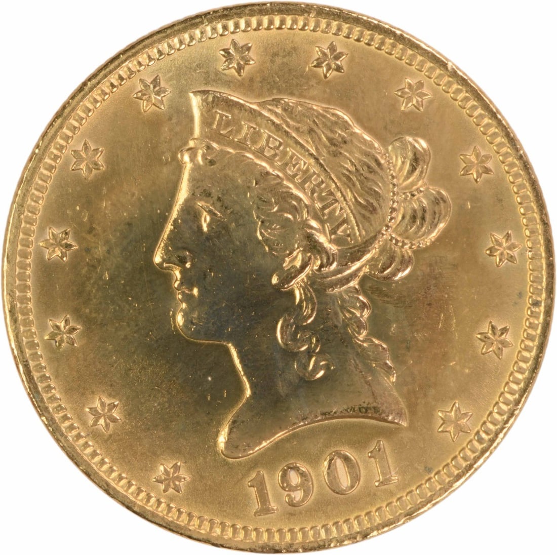 1901 Liberty Head $10 Gold Coin AU Uncertified (1 of 2)