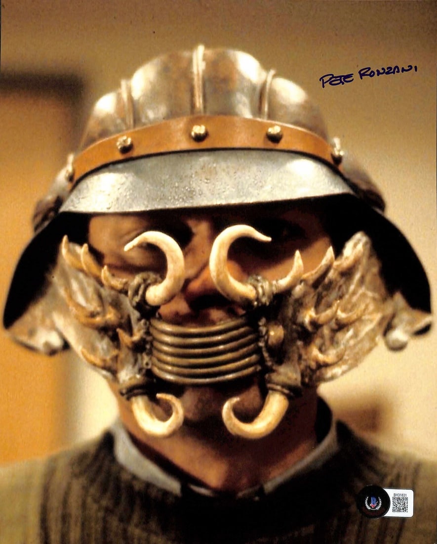 Autographed 8x10 Photo by Pete Ronzani Helmet Maker Star Wars ROTJ Beckett: Autographed 8x10 Photo by Pete Ronzani Helmet Maker Star Wars ROTJ Beckett This is an original 8x10 photograph signed in blue permanent marker by Pete Ronzani, who was involved in making helmets for S