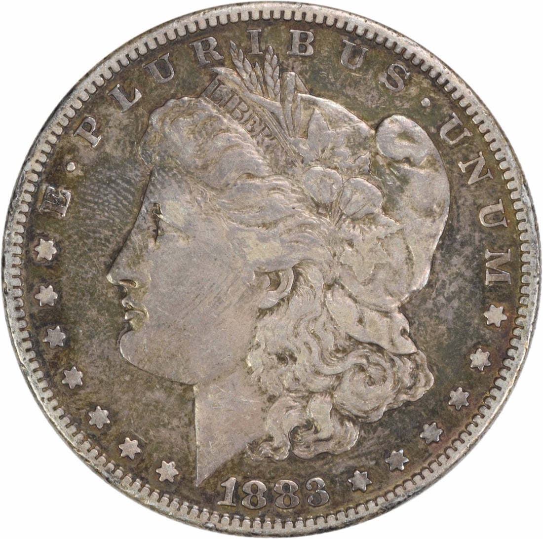 1883 San Francisco Morgan Dollar Extra Fine Grade Uncertified Silver Coin: 1883 San Francisco Morgan Dollar Extra Fine Grade Uncertified Silver Coin This 1883-S Morgan Silver Dollar is a circulated coin from the United States minted in San Francisco. Composed of 90% silver a
