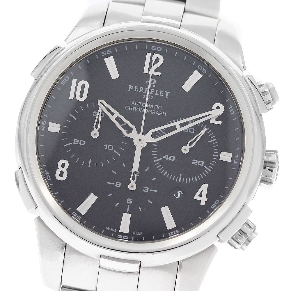 Mens Chronograph Date Wristwatch PERRELET Class-T A1069: Mens Chronograph Date Wristwatch PERRELET Class-T A1069 Pre-owned Perrelet Class-T Chronograph Date men's wristwatch. Swiss-made and presented as a wristwatch with chronograph and date functions. Spec