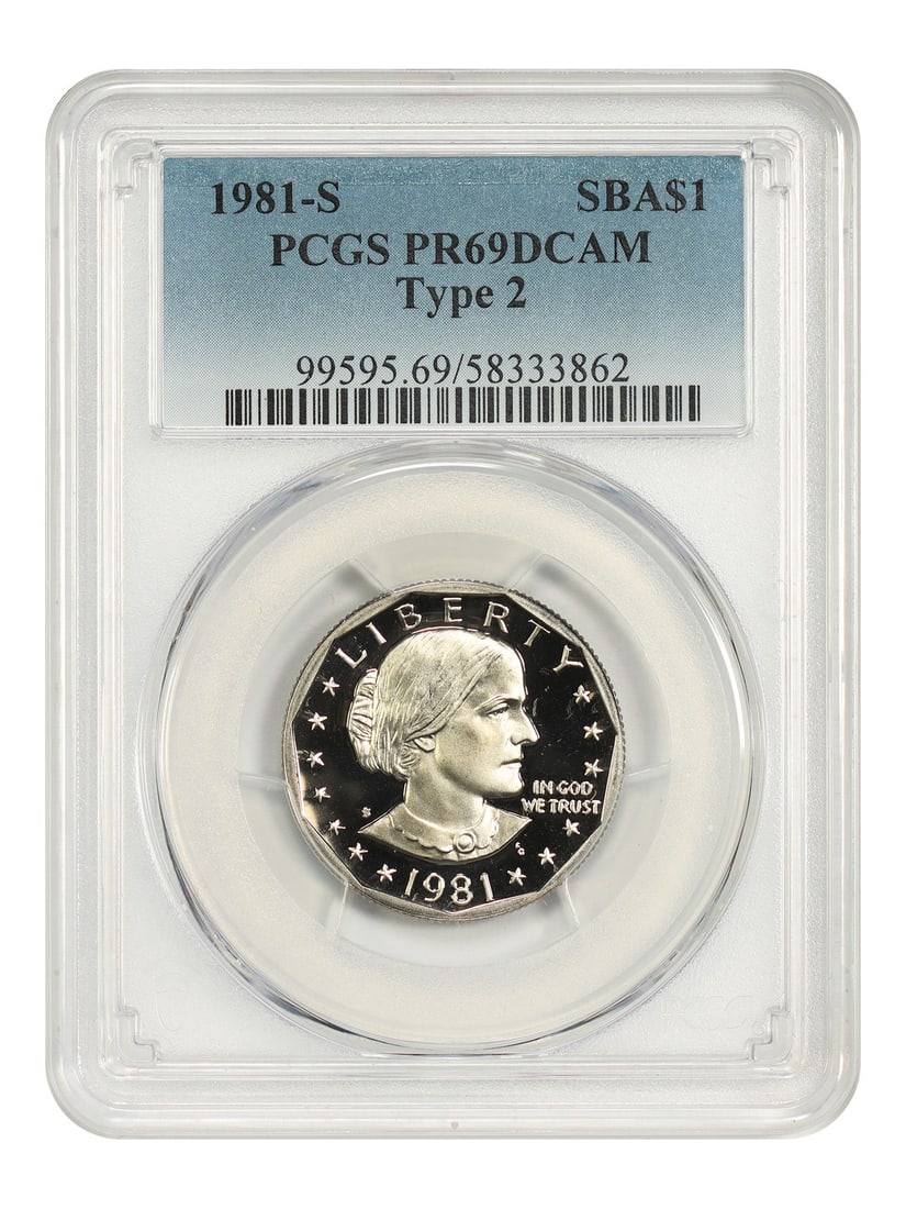 PCGS PR69DCAM 1981-S Susan B Anthony Dollar Type 2 (1 of 2)
