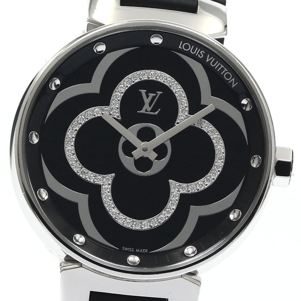 Louis Vuitton Tambour Moon Divine Womens Quartz Wristwatch QA020 (1 of 8)