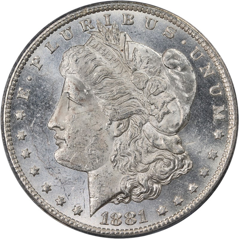 1881-CC Morgan Silver Dollar ANACS MS62 PL Strong Strike Superb Eye Appeal: 1881-CC Morgan Silver Dollar ANACS MS62 PL Strong Strike Superb Eye Appeal This stunning 1881-CC Morgan Silver Dollar is certified by ANACS with a grade of MS62 PL, showcasing superb eye appeal and ex