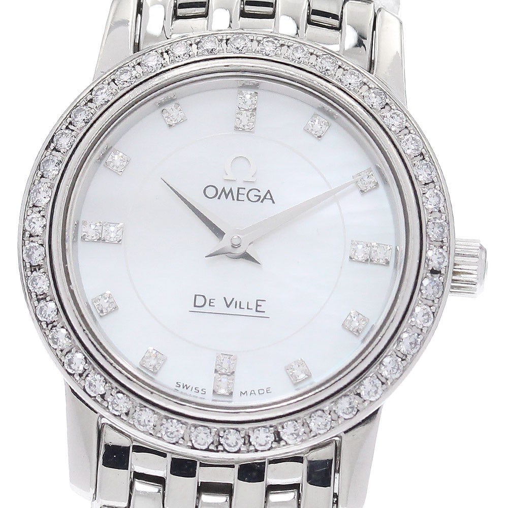 OMEGA De Ville Prestige 4575.75 Ladies Quartz Wristwatch Diamond Bezel (1 of 6)