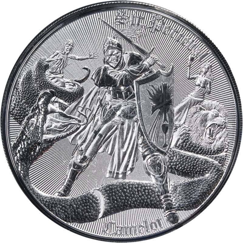 2026 Niue 1 oz Silver $2 Sir Percival Coin BU (1 of 2)