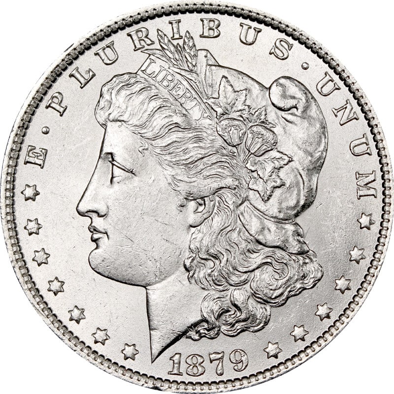 1879 O United States Morgan silver dollar: 1879 O United States Morgan silver dollar This 1879-O Morgan Silver Dollar is a circulated coin from the United States, produced at the New Orleans Mint. Composed of 90% silver, it represents a classi