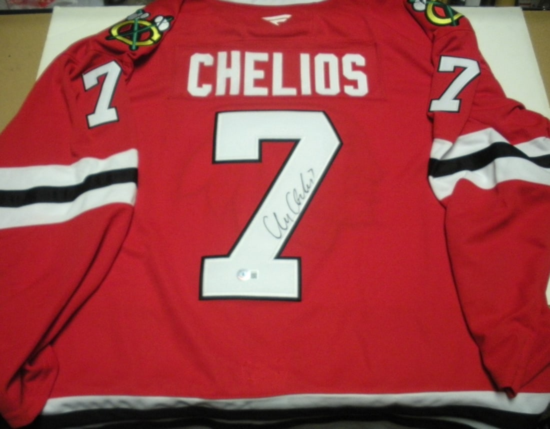 Chicago Blackhawks Chris Chelios signed Fanatics hockey jersey Beckett COA (1 of 2)