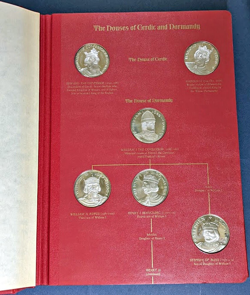 42pc Sterling Silver Proof Set Kings and Queens of England: 42pc Sterling Silver Proof Set Kings and Queens of England This Kings & Queens of England Proof Set features 42 pieces crafted from .925 fine sterling silver, with a total silver weight of over 53 oun
