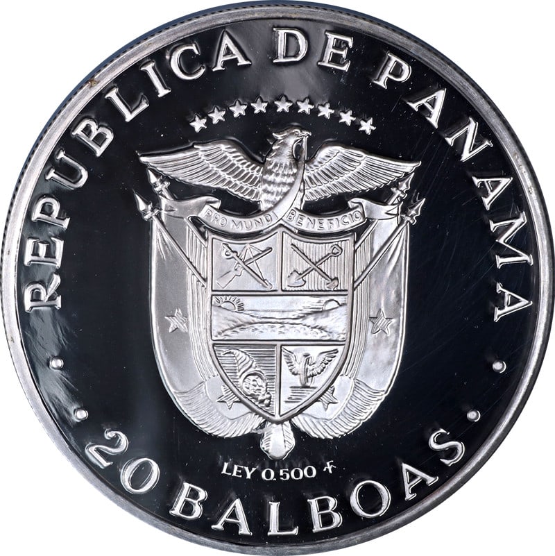 Panama 20 Balboa Silver 1981 El Libertador NGC PF69 Ultra Cameo (1 of 4)