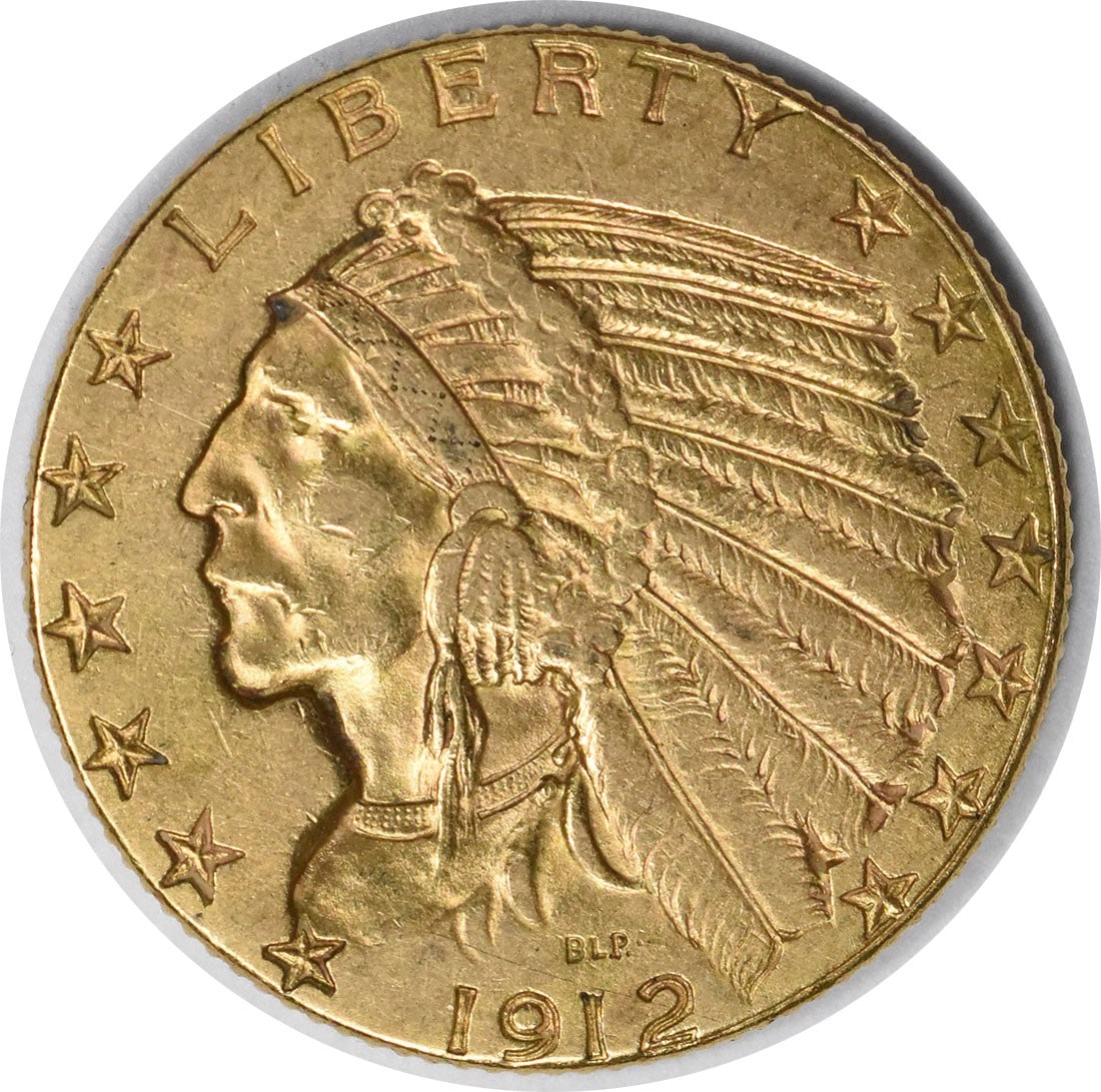 1912 $5 Gold Indian Coin by Bela Lyon Pratt Uncertified (1 of 2)