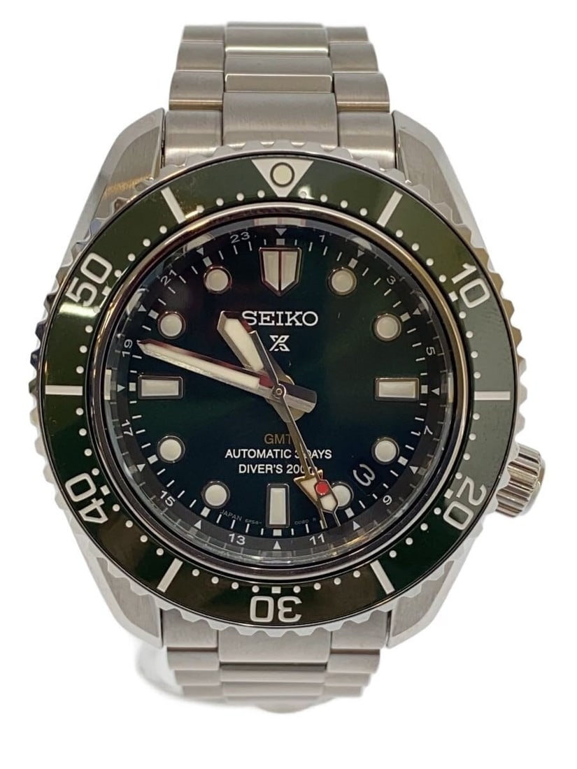 SEIKO Prospex Green Stainless Steel Men's Wristwatch SBEJ009: SEIKO Prospex Green Stainless Steel Men's Wristwatch SBEJ009 This SEIKO Prospex SBEJ009 men's wristwatch features a green dial and a robust stainless steel construction. Designed for durability and st