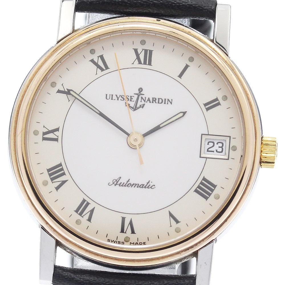 Mens Automatic Date Wristwatch Ulysse Nardin 135-22 Sunshine: Mens Automatic Date Wristwatch Ulysse Nardin 135-22 Sunshine Pre-owned Ulysse Nardin men's automatic wristwatch with Sunshine Date model reference 135-22. Swiss-made and designed as a wristwatch for m