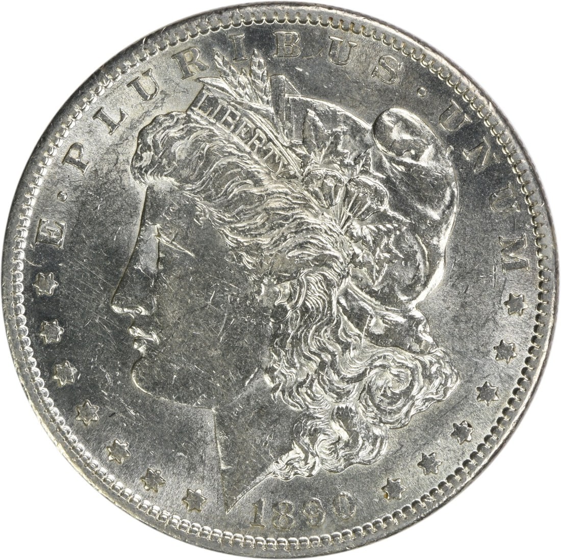1890-S Morgan Silver Dollar AU Uncertified Coin San Francisco (1 of 2)
