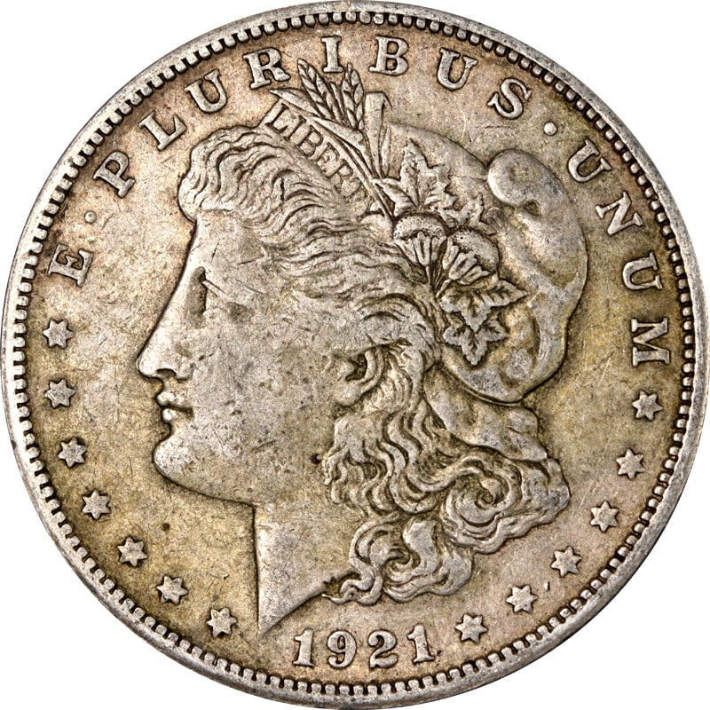 1921 San Francisco Morgan Dollar VAM 1B6 Thornhead Silver Coin: 1921 San Francisco Morgan Dollar VAM 1B6 Thornhead Silver Coin This 1921-S Morgan Silver Dollar features the VAM 1B6 Thornhead variety. Struck at the San Francisco Mint, it is composed of 90% silver a