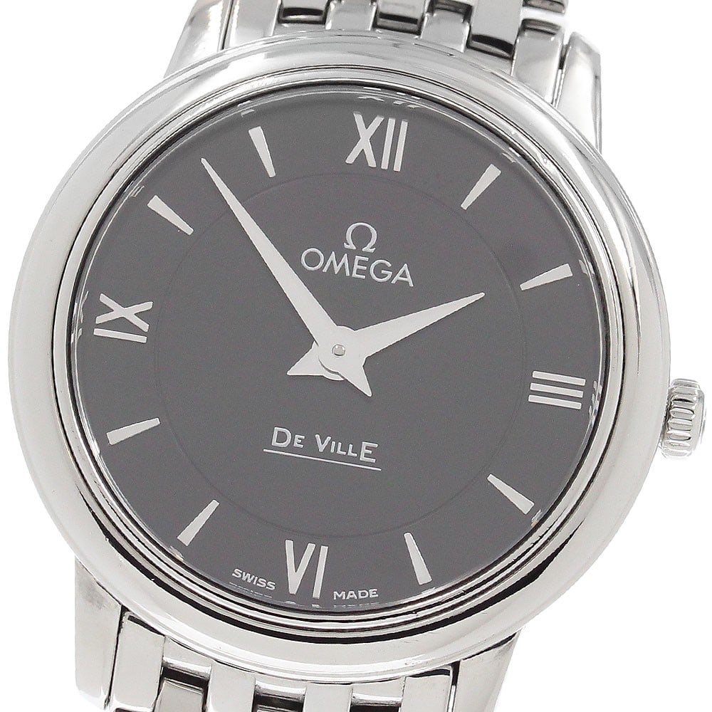 OMEGA De Ville Prestige 424.10.27.60.01.001 ladies quartz wristwatch: OMEGA De Ville Prestige 424.10.27.60.01.001 ladies quartz wristwatch Omega De Ville Prestige quartz ladies wristwatch in pre-owned condition. Swiss-made and designed for women, this watch is identifie