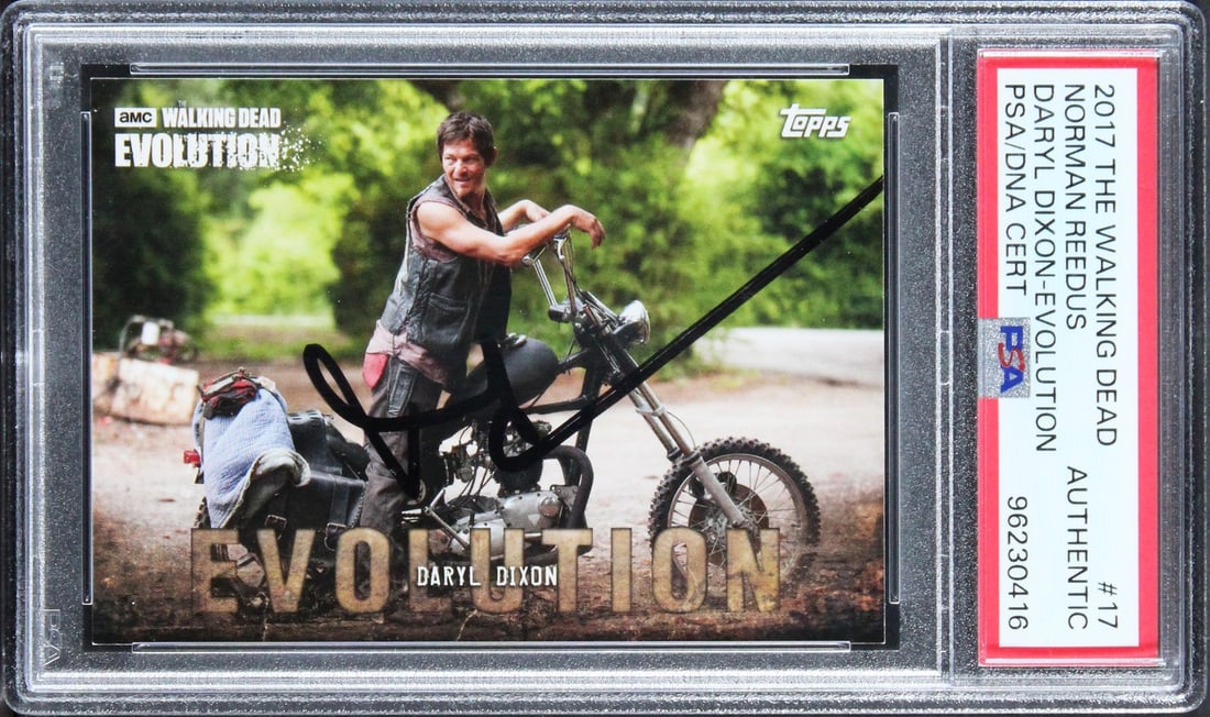 Norman Reedus Autographed 2017 The Walking Dead Card Authenticated by PSA DNA (1 of 2)