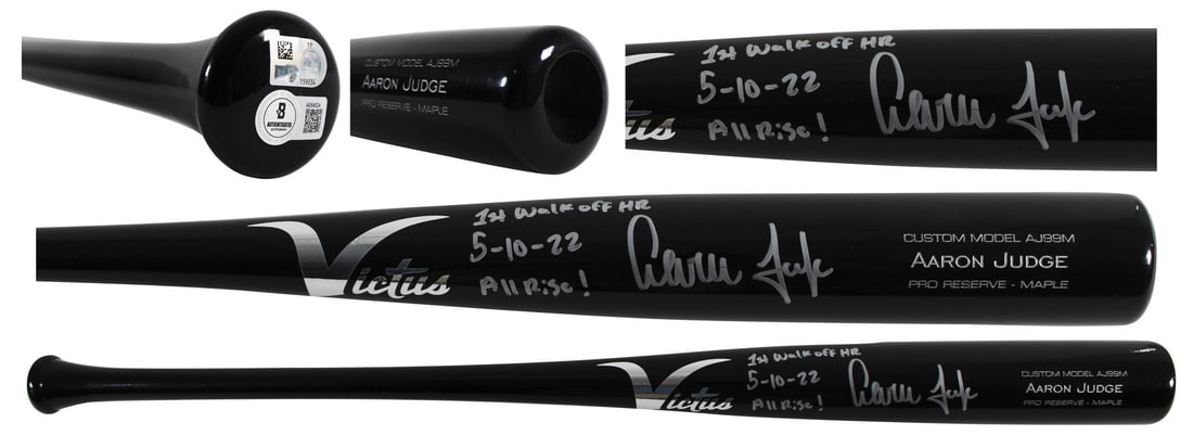 Aaron Judge signed Yankees Victus AJ99M maple bat BAS (1 of 8)