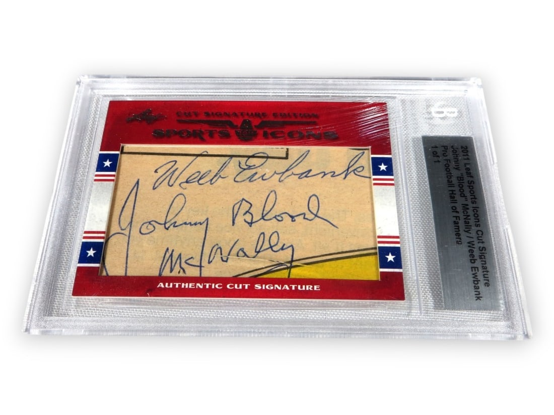 2011 Leaf Sports Icons Johnny McNally Web Ewbank Cut Autograph 1/1 Graded BGS Packers (1 of 2)