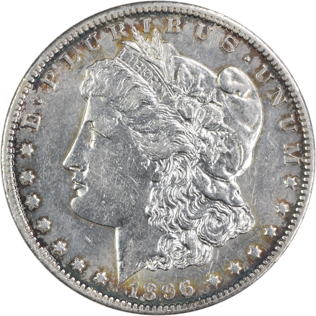 1896-O Morgan Silver Dollar AU Uncertified 90% Silver: 1896-O Morgan Silver Dollar AU Uncertified 90% Silver This 1896-O Morgan Silver Dollar is a notable piece of numismatic history, showcasing the craftsmanship of designer George T. Morgan. The coin fea