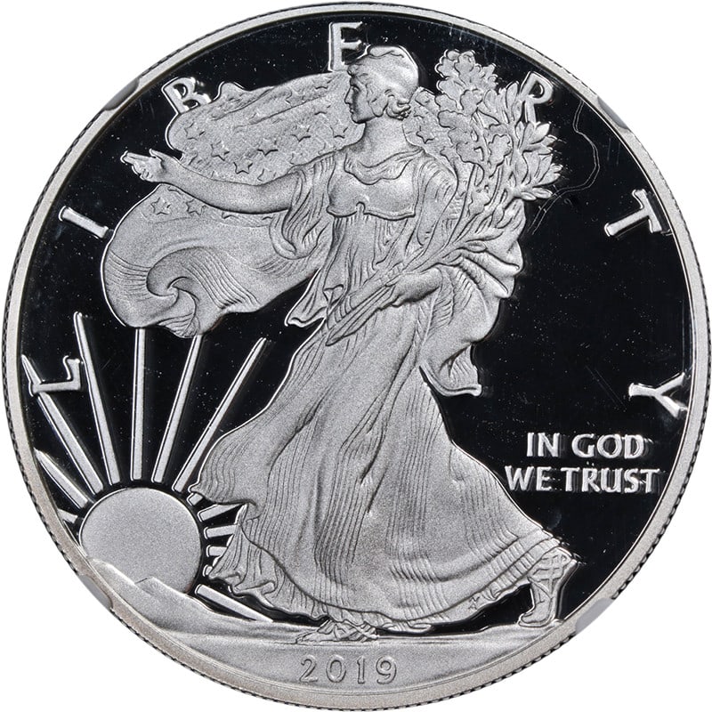 NGC PF70 UCAM 2019-W Silver American Eagle Edmund Moy Signed Dollar (1 of 4)