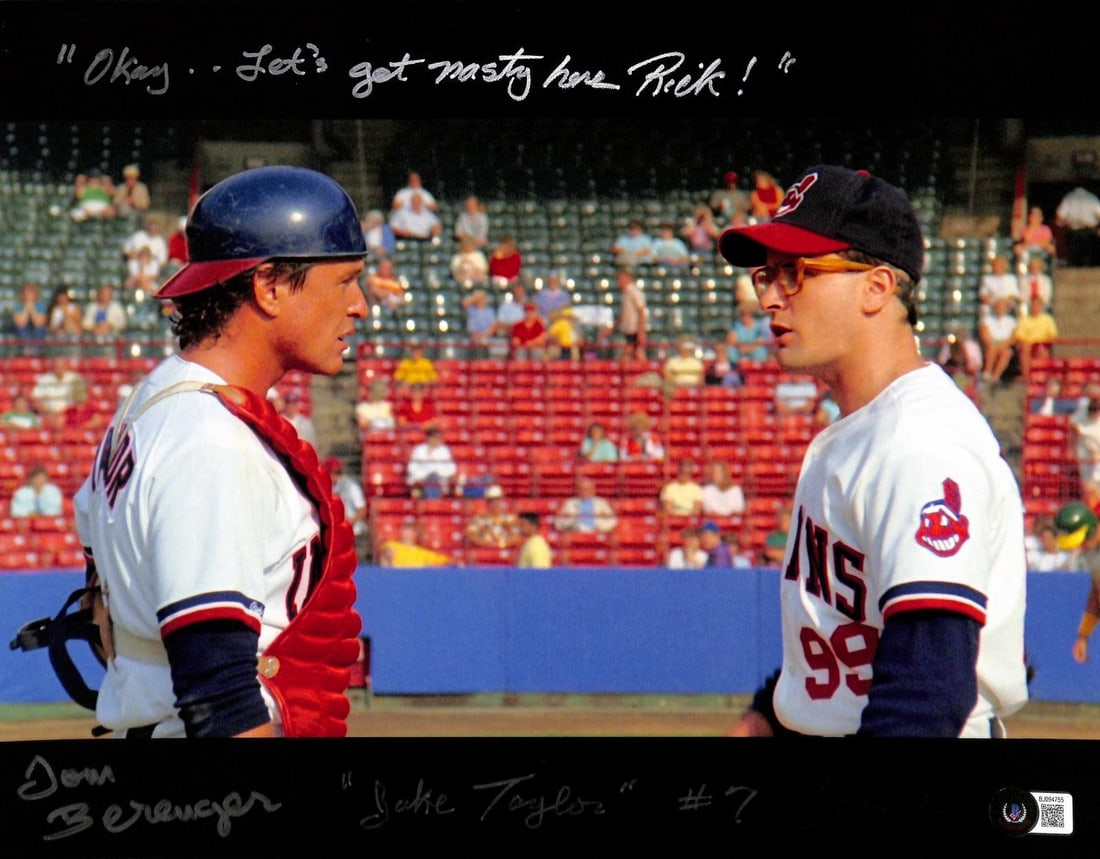 Tom Berenger Major League 11x14 Autographed Beckett Photo Jake Taylor: Tom Berenger Major League 11x14 Autographed Beckett Photo Jake Taylor This 11x14 color photograph from the film Major League features a hand-signed and inscribed autograph by Tom Berenger, who played 