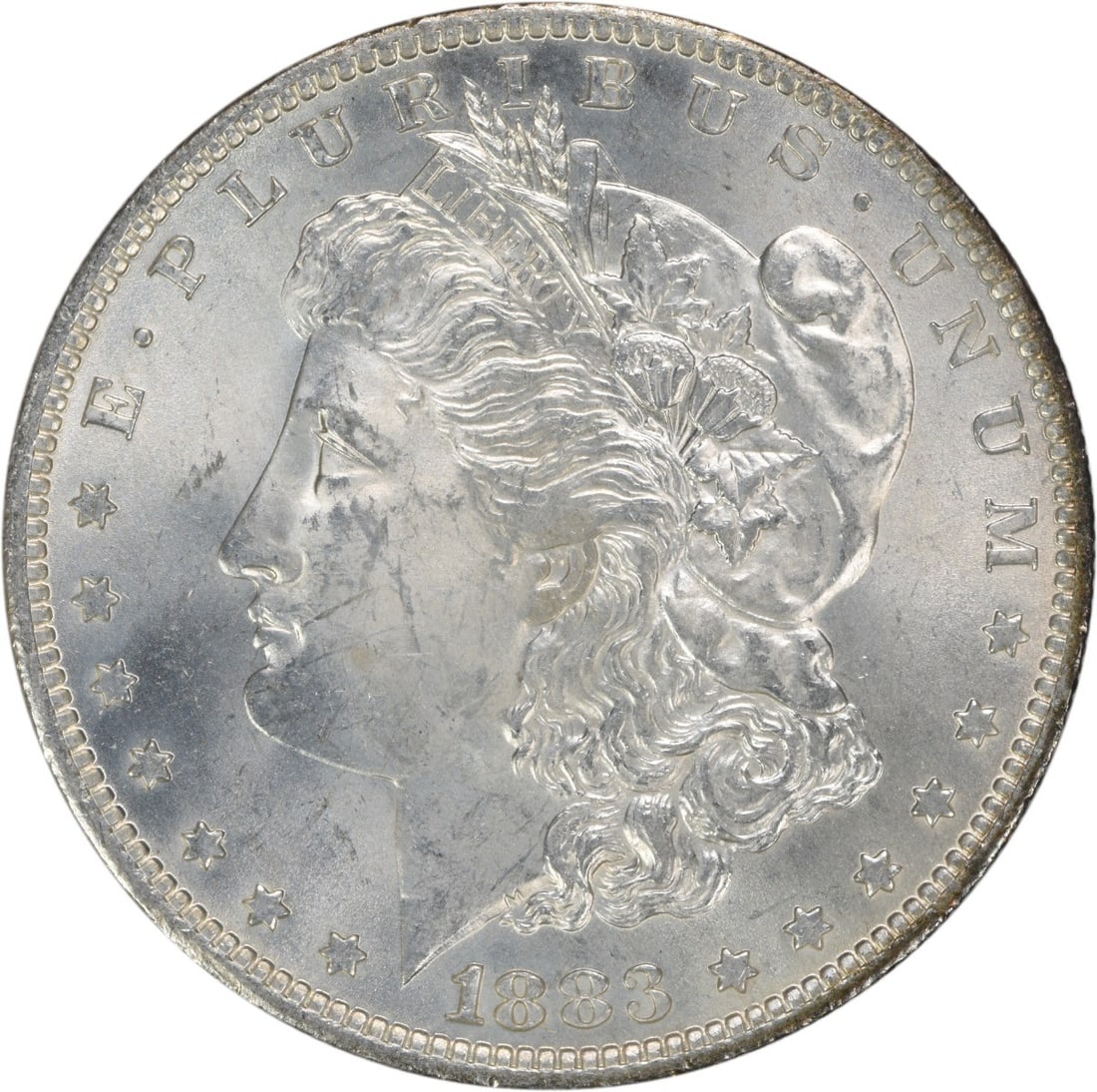 Uncirculated 1883-O Morgan Dollar Silver Choice BU New Orleans Mint: Uncirculated 1883-O Morgan Dollar Silver Choice BU New Orleans Mint This 1883-O Morgan Silver Dollar is an uncirculated coin in Choice Brilliant Uncirculated (BU) condition. Minted at the New Orleans 