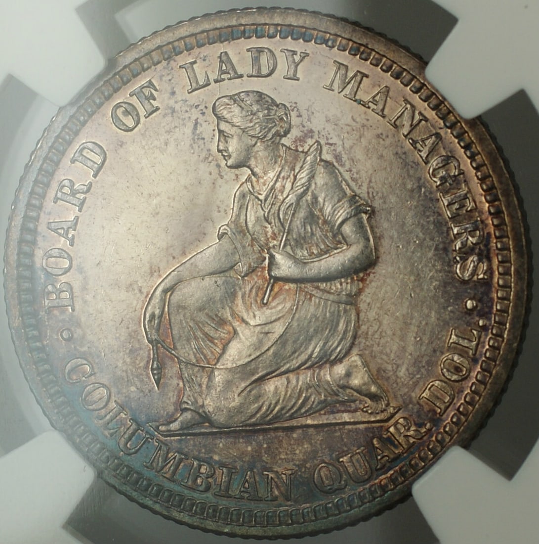 1893 Isabella Commemorative 25c NGC Unc Details Proof Like Silver Coin (1 of 4)