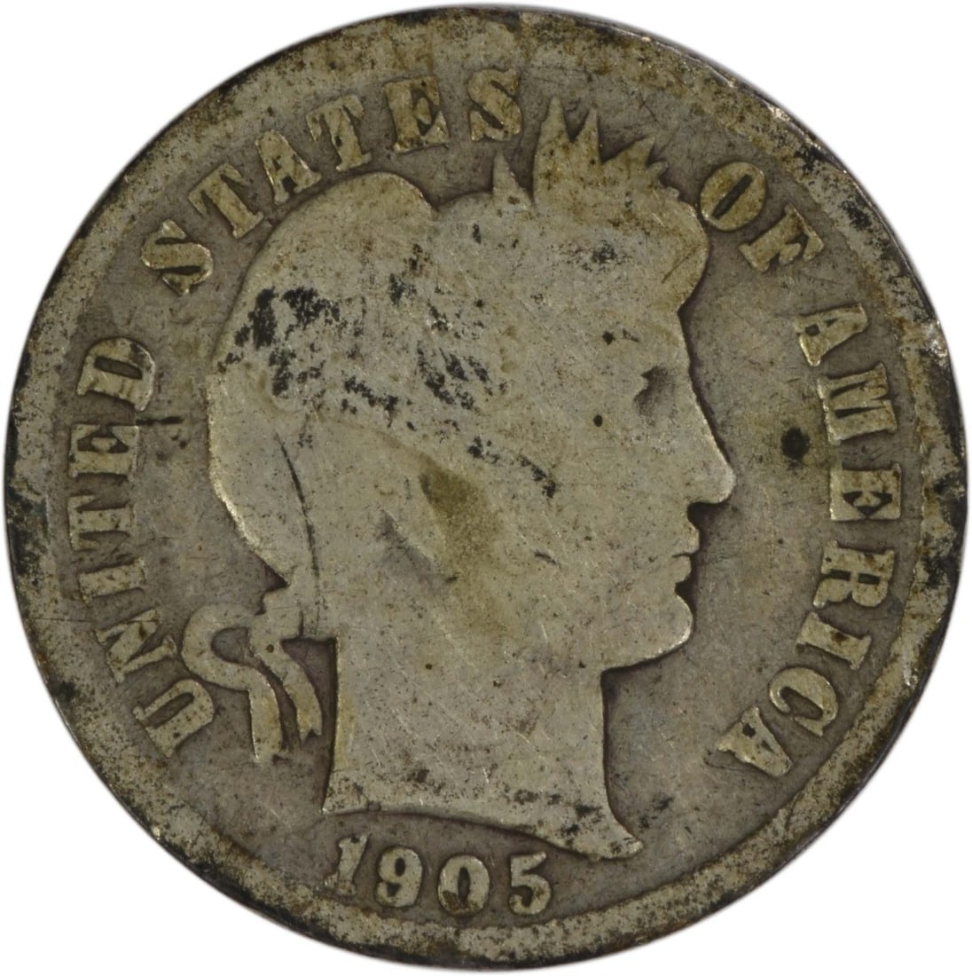 1905 New Orleans Barber Dime Micro O Variety 90 Percent Silver Uncertified: 1905 New Orleans Barber Dime Micro O Variety 90 Percent Silver Uncertified This 1905 Barber Silver Dime features the sought-after Micro O mint mark and was struck at the New Orleans Mint. Designed by 