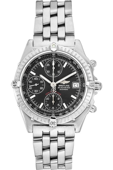 Breitling Black Bird mens watch black dial rubber strap A13350 A146BLBPA: Breitling Black Bird mens watch black dial rubber strap A13350 A146BLBPA Breitling Black Bird men's watch with a black dial and rubber bracelet. It features a unidirectional bezel and is identified by