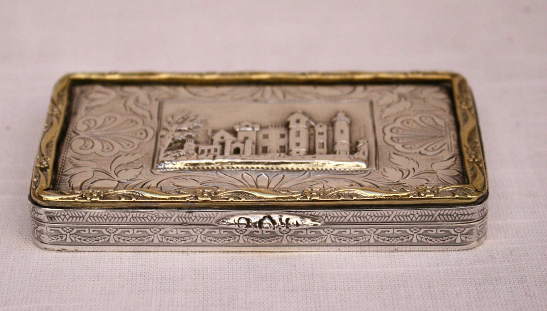 Victorian Box from Disraeli to Lord Derby 1873 Sterling Silver Gold Copper (1 of 7)
