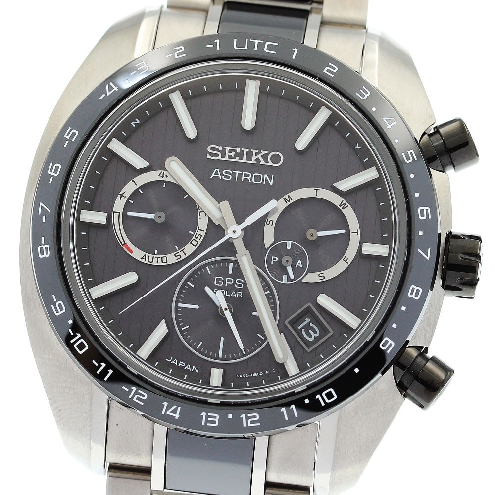 Seiko Astron SBXC085 5X53-0BF0 GPS Solar mens wristwatch: Seiko Astron SBXC085 5X53-0BF0 GPS Solar mens wristwatch Pre-owned Seiko Astron GPS Solar radio controlled men's wristwatch, model SBXC085/5X53-0BF0. Made in Japan and designed for the men's departmen