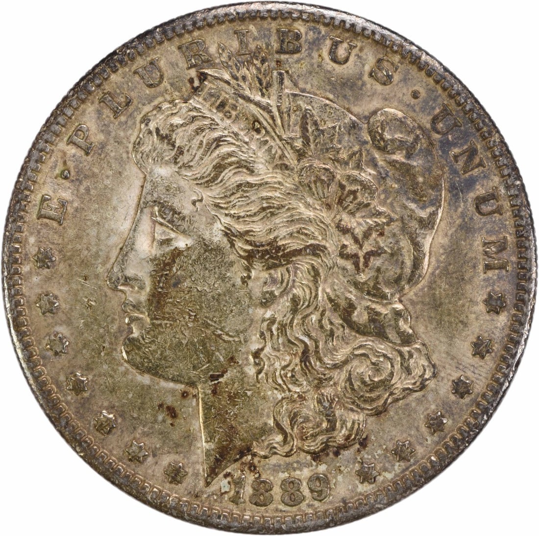 1889-S Morgan Silver Dollar AU Uncertified Coin George T Morgan: 1889-S Morgan Silver Dollar AU Uncertified Coin George T Morgan This 1889-S Morgan Silver Dollar is a stunning coin from the San Francisco Mint, showcasing exquisite craftsmanship. Struck in 90% silve