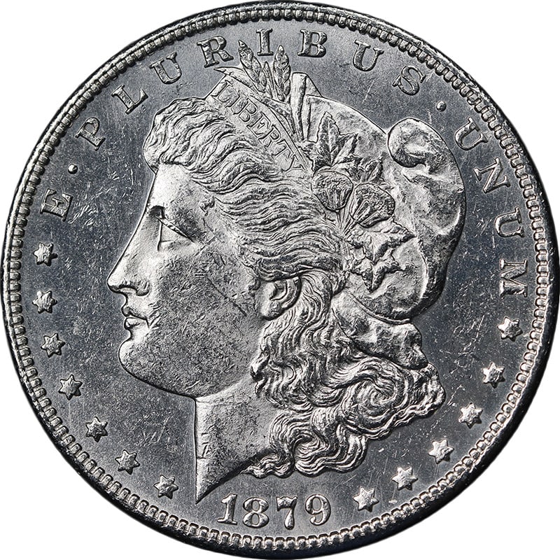 Uncirculated 1879-S Reverse of 78 Morgan Silver Dollar BU: Uncirculated 1879-S Reverse of 78 Morgan Silver Dollar BU 1879-S Rev 78 Morgan Silver Dollar in nice BU condition with nice eye appeal, nice luster, and a nice strike. The coin is described as having 