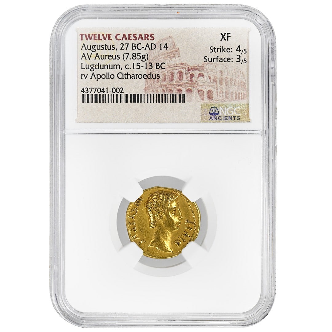 NGC XF Augustus AV Aureus Roman Gold Coin 27 BC (1 of 2)