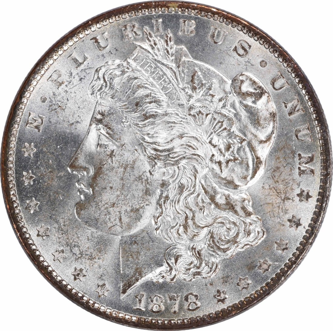 1878 Silver Dollar Morgan Coin 7 Tail Feathers Reverse 1879 BU Uncirculated (1 of 2)
