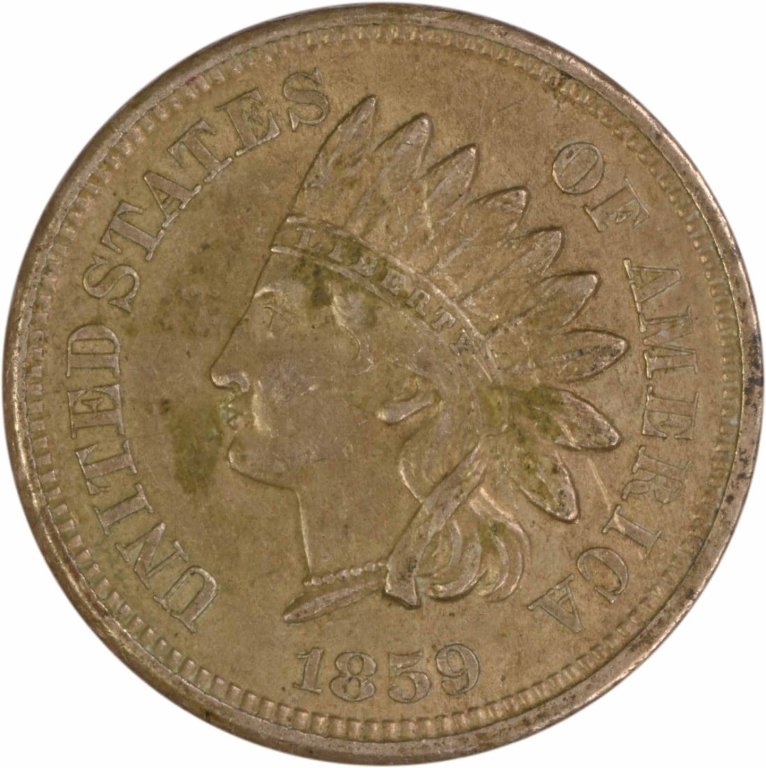 1859 Indian Head Small Cent Extra Fine Grade Uncertified (1 of 2)