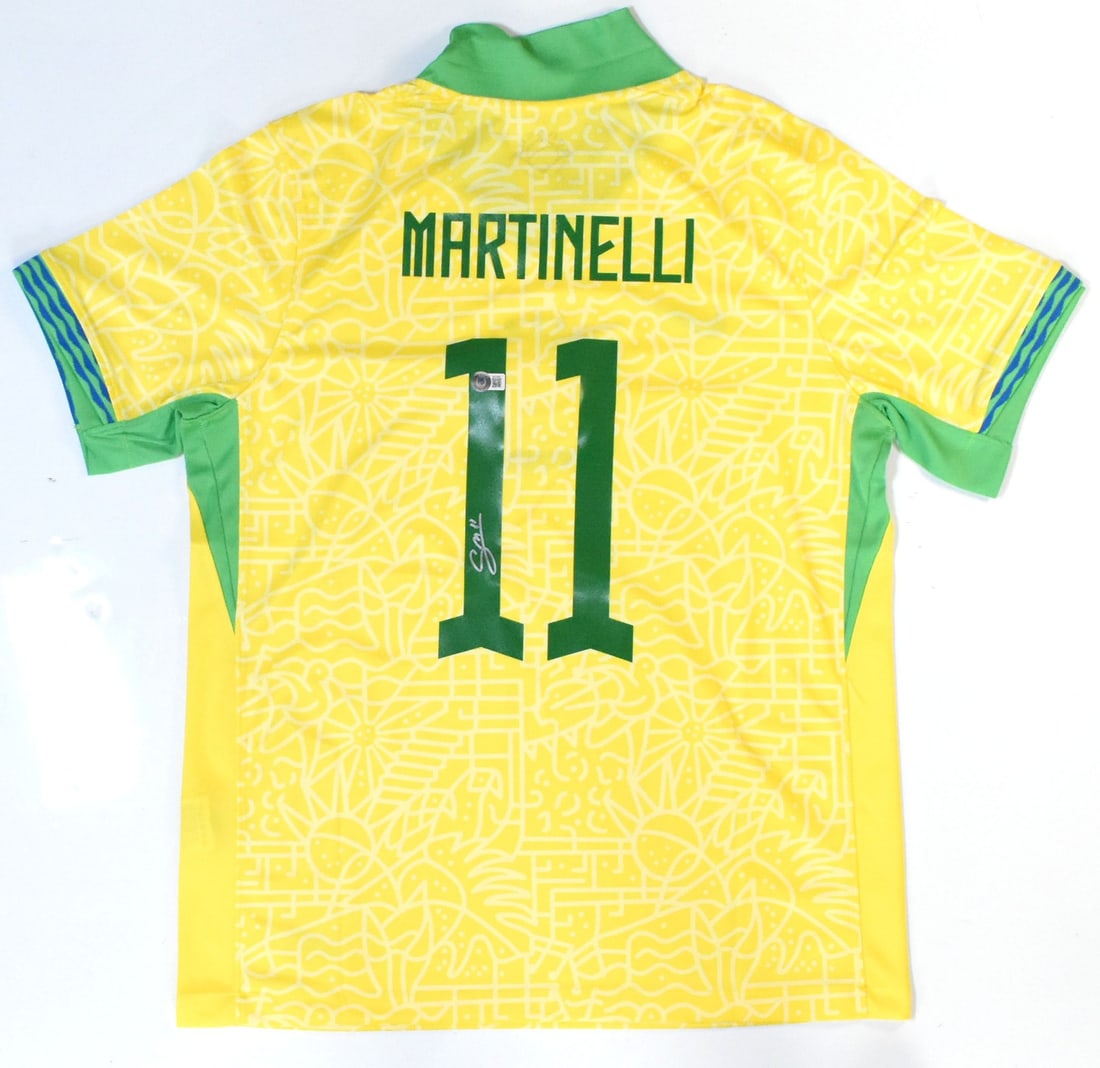 Brazil Home Jersey Signed by Gabrielle Martinelli Beckett Holo #11 (1 of 3)