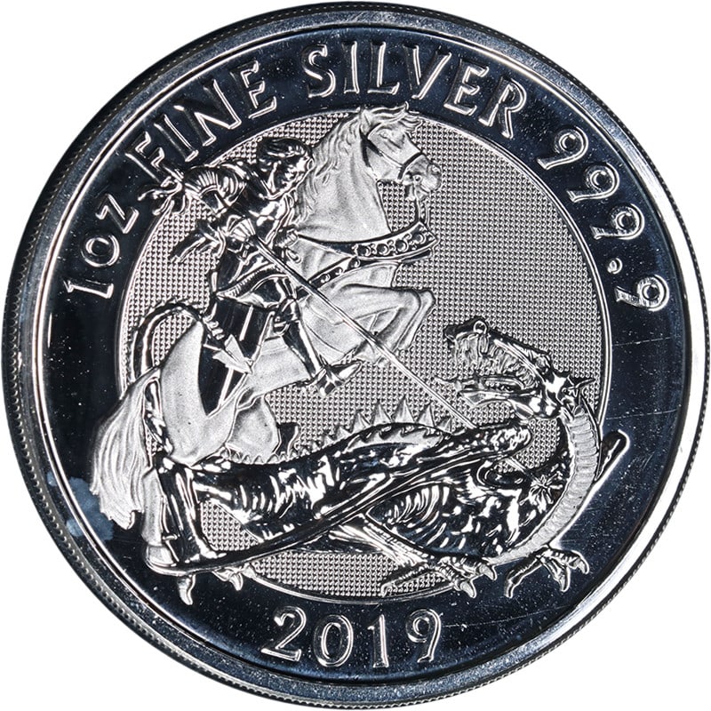Great Britain 2019 Silver Valiant St George Dragon 1oz Coin Uncirculated (1 of 2)
