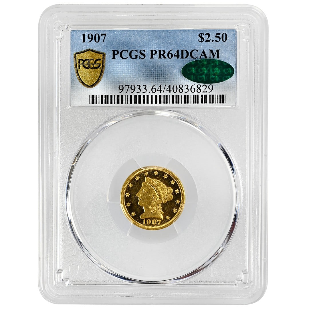 1907 Liberty Head $2.50 Gold PCGS PR64DCAM CAC (1 of 4)
