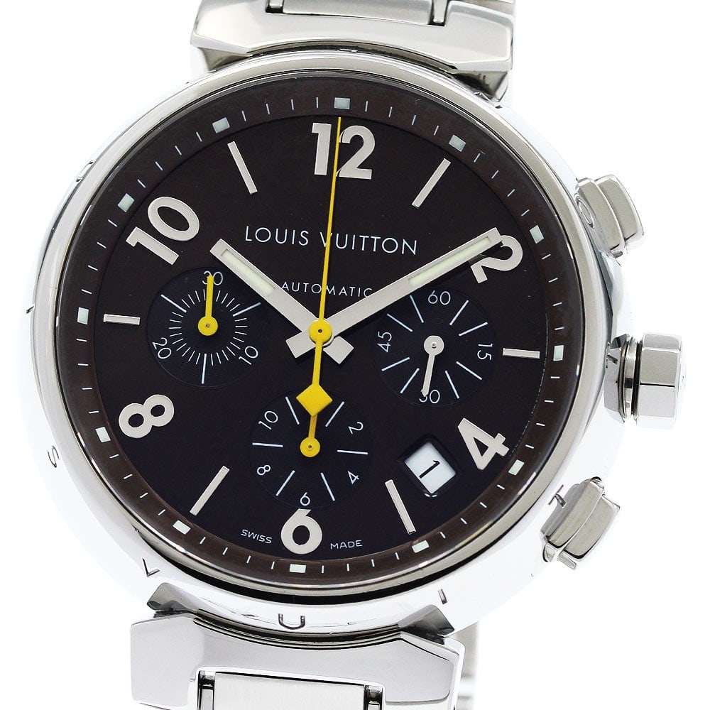Louis Vuitton Q1121 Tambour Chronograph Date Wristwatch for Men (1 of 7)