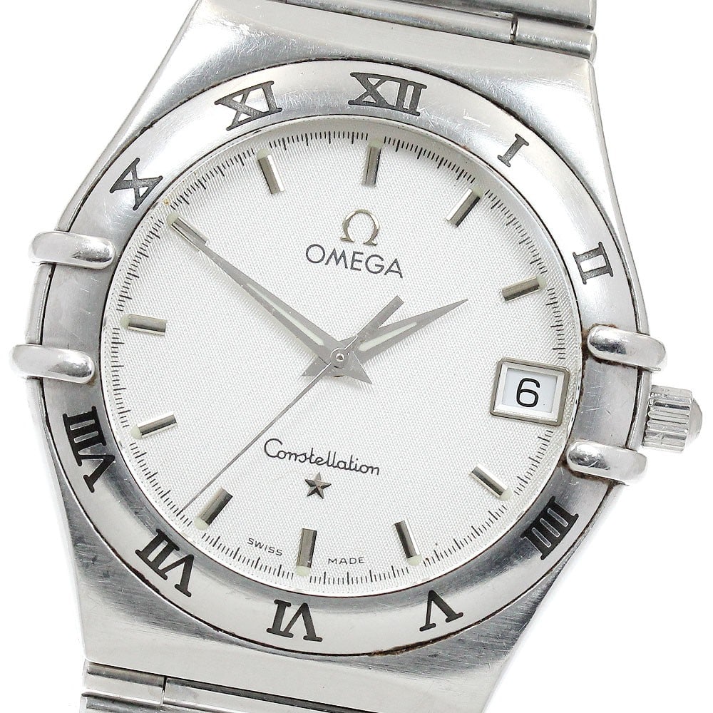 Omega Constellation 1512.30 Quartz Date Men's Stainless Steel Watch: Omega Constellation 1512.30 Quartz Date Men's Stainless Steel Watch This OMEGA Constellation Date Quartz men's wristwatch features a stainless steel case and bracelet with a silver dial. The watch is 