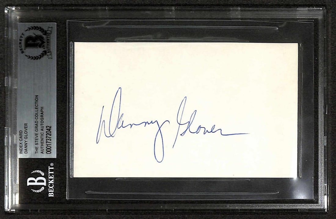 Beckett Certified Danny Glover Autographed Index Card (1 of 1)