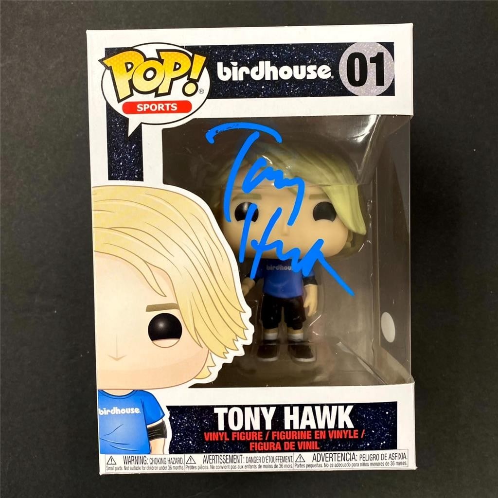 JSA authenticated Tony Hawk signed Birdhouse Funko Pop figure (1 of 9)