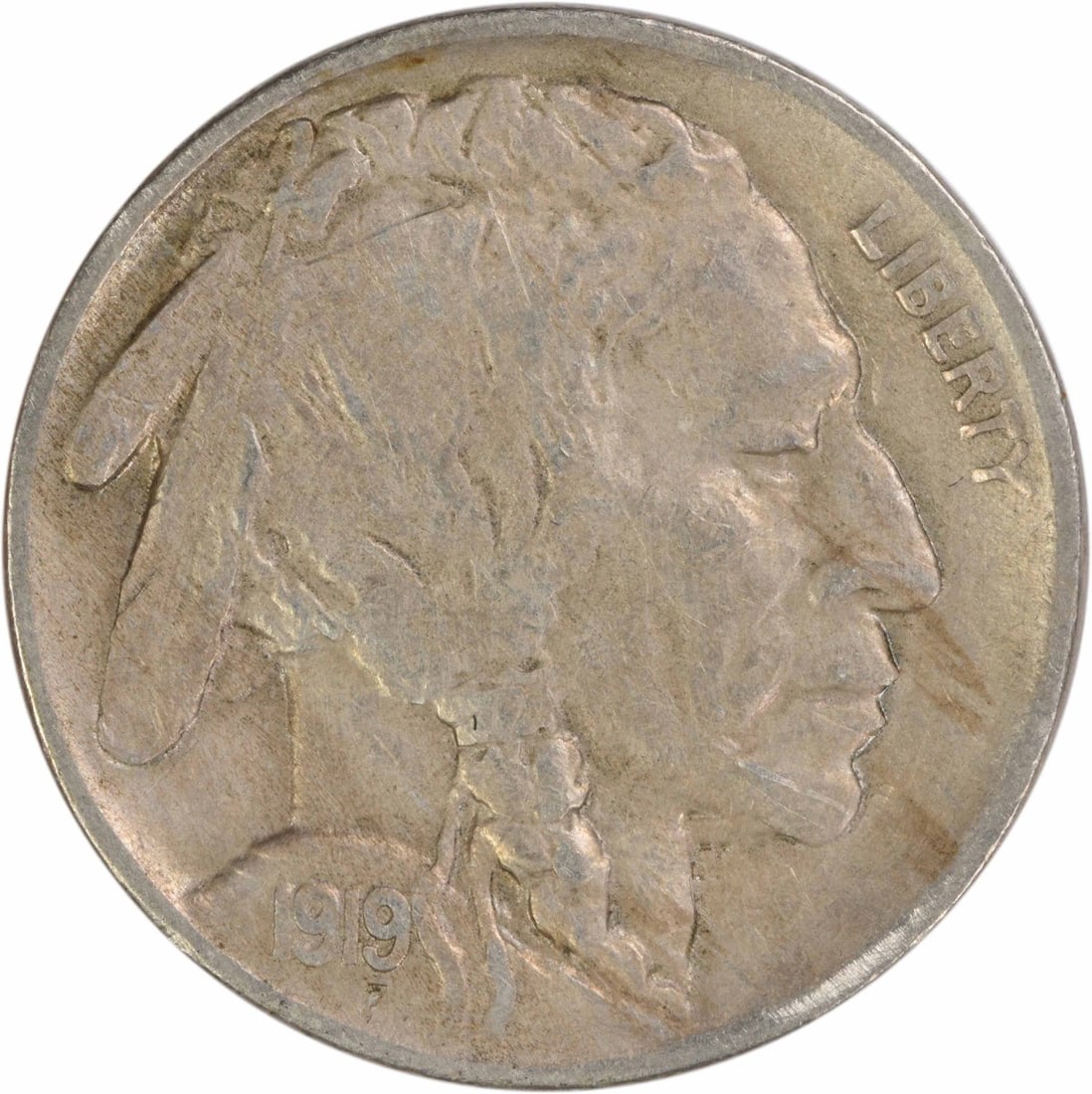 San Francisco Mint 1919 Buffalo Nickel Extra Fine Uncertified US Coin (1 of 2)