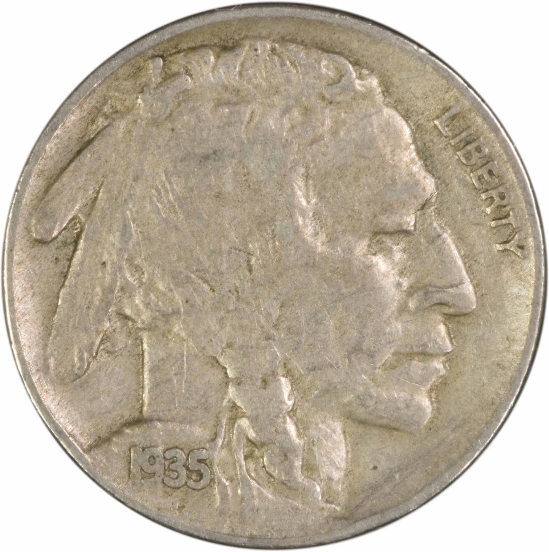 1935-S San Francisco Buffalo Nickel DDR FS-801 Uncertified VF: 1935-S San Francisco Buffalo Nickel DDR FS-801 Uncertified VF This is a 1935-S Buffalo Nickel featuring a double die reverse (DDR) FS-801 variety. The coin is circulated and graded as Very Fine (VF). 