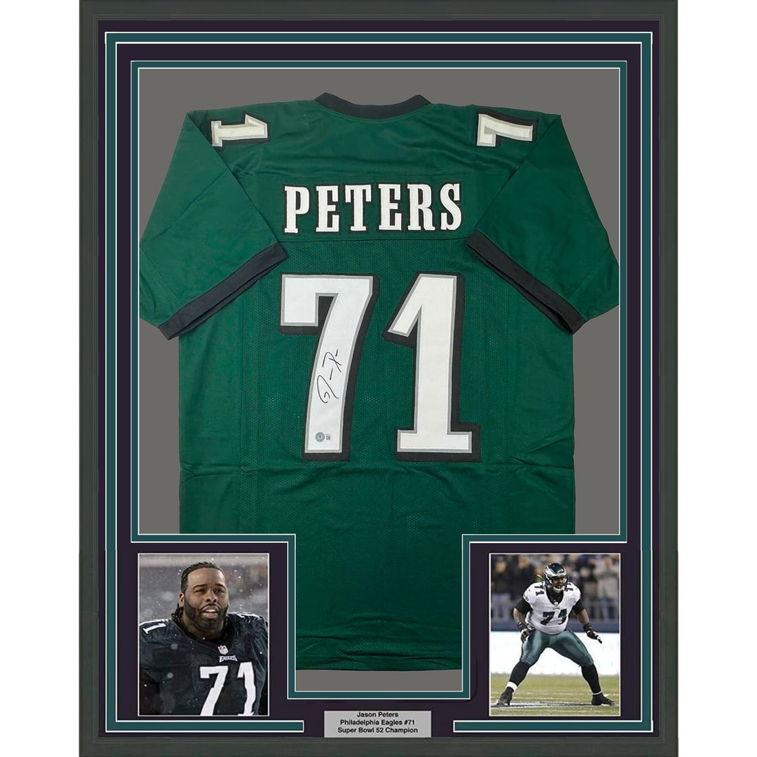 Framed Autographed Jason Peters Philadelphia Eagles Jersey with JSA COA (1 of 2)