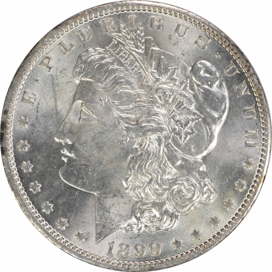 Choice BU 1899 O Morgan Silver Dollar Uncirculated Uncertified: Choice BU 1899 O Morgan Silver Dollar Uncirculated Uncertified This is a Choice Brilliant Uncirculated 1899-O Morgan Silver Dollar. The coin is composed of silver and was minted at the New Orleans Min